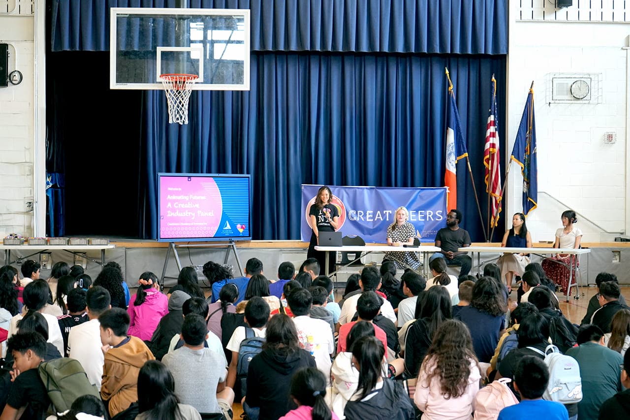 Creatineers career panel with students